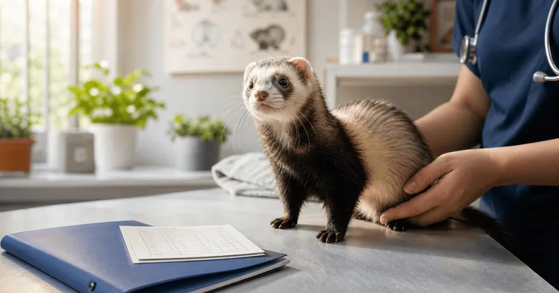 Ferret Health Records: Distemper Vaccines, Adrenal Disease, and Insulinoma Notes