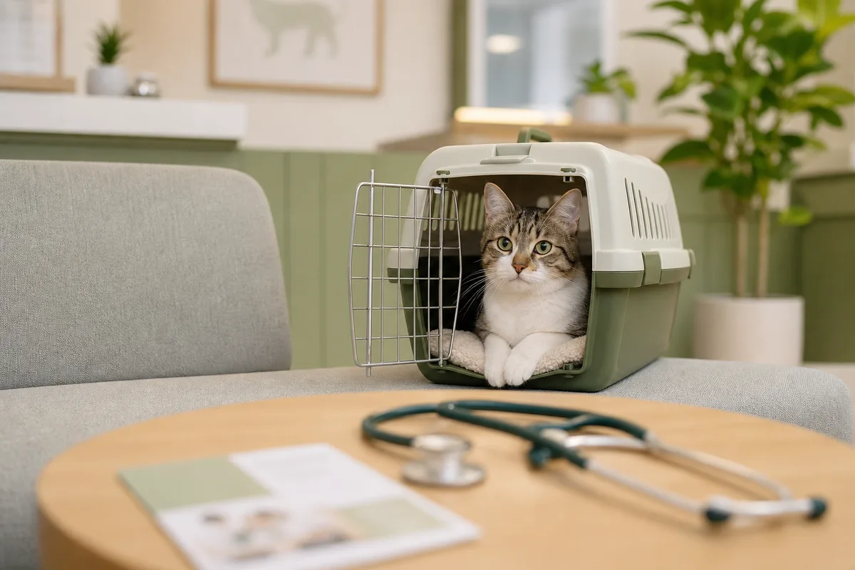 Veterinary vaccination reminder and certificate on a phone